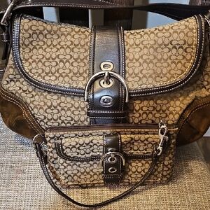 Coach Brown Signature Shoulder Bag
